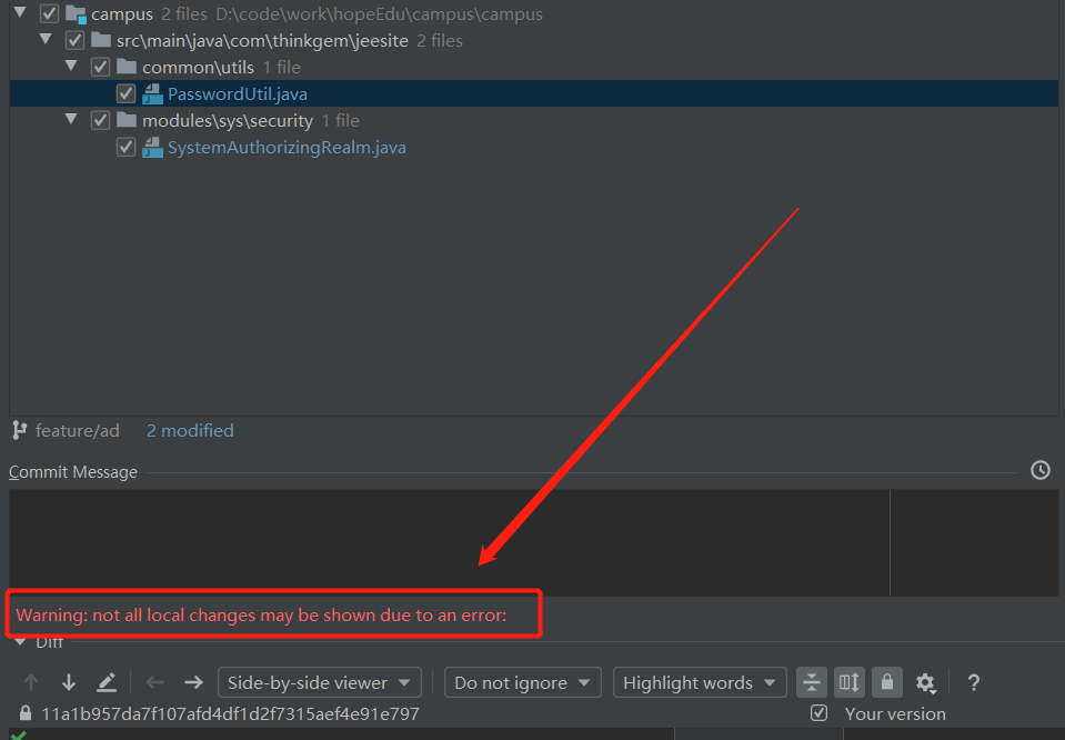 git-warning-not-all-local-changes-may-be-shown-due-to-an-error