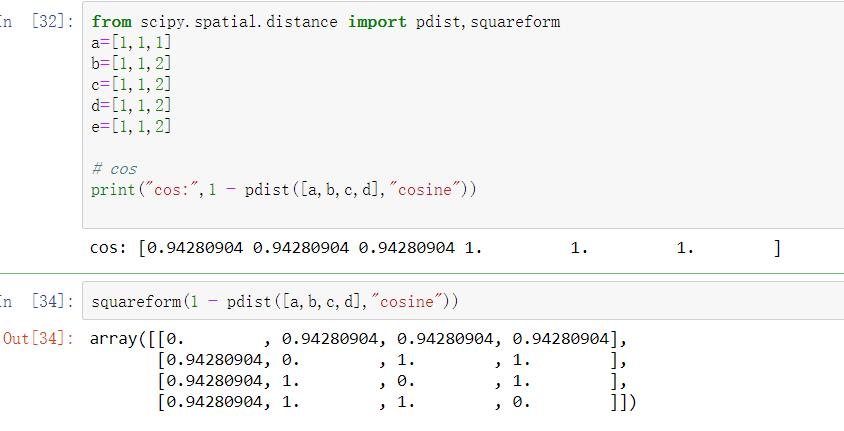 sklearn cosine similarity