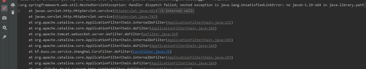 nested exception is java.lang.UnsatisfiedLinkError: no jacob-1.19-x64 ...