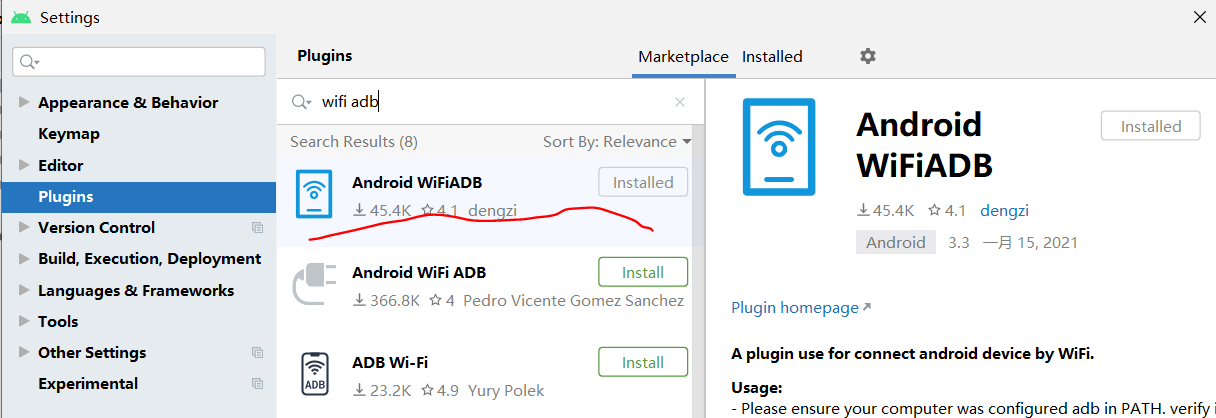Android Studio installation plug-in error: Plugin 'Android WiFi Adb' Is ...