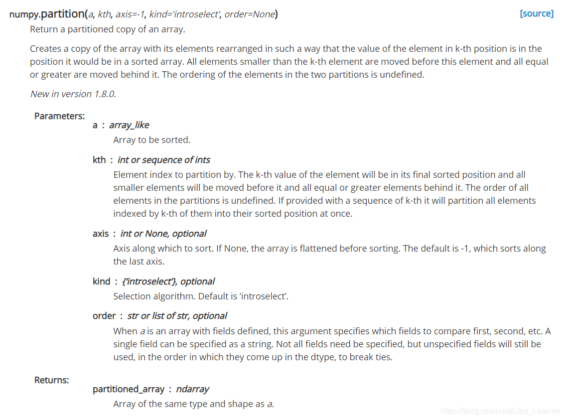 numpy-np.partition的使用_np.partition(1,3)-CSDN博客