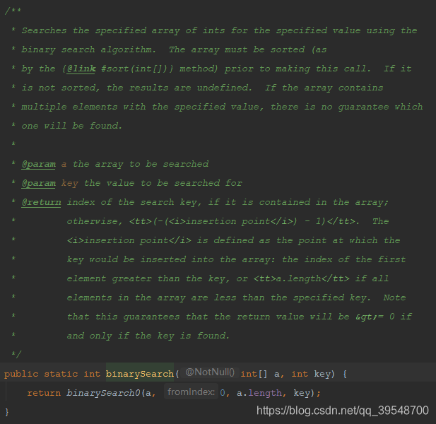 Arrays.binarySearch()方法_arrays.binarysearch()用法-CSDN博客