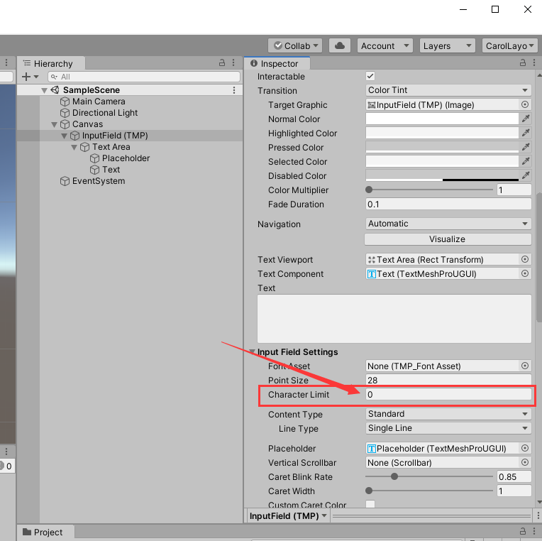 Unity之TMP_InputField-输入字符数限制