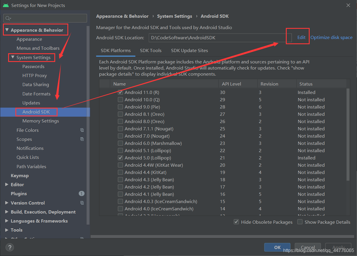 CH1.1 Android 设置Android SDK 的位置