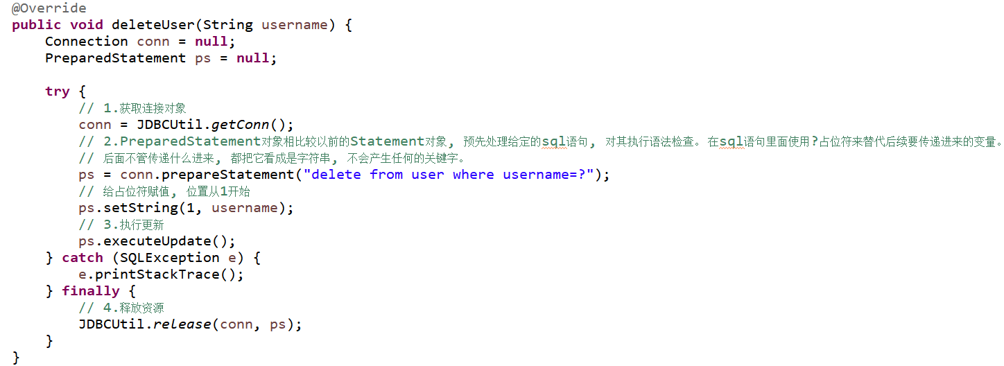 006-jdbc-mysql-prepareStatement Solve SQL injection - Programmer Sought