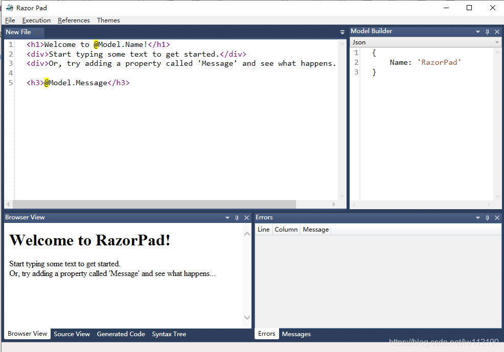 脱离于ASP.NET 和Visual Studio编辑Razor脚本
