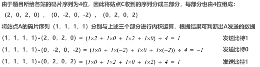 计算机网络码分多址CDMA及计算例题（简单易懂）