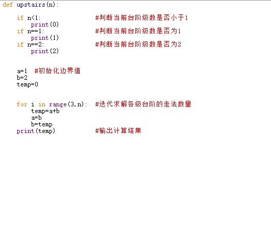 图三，爬楼梯问题的动态规划求解