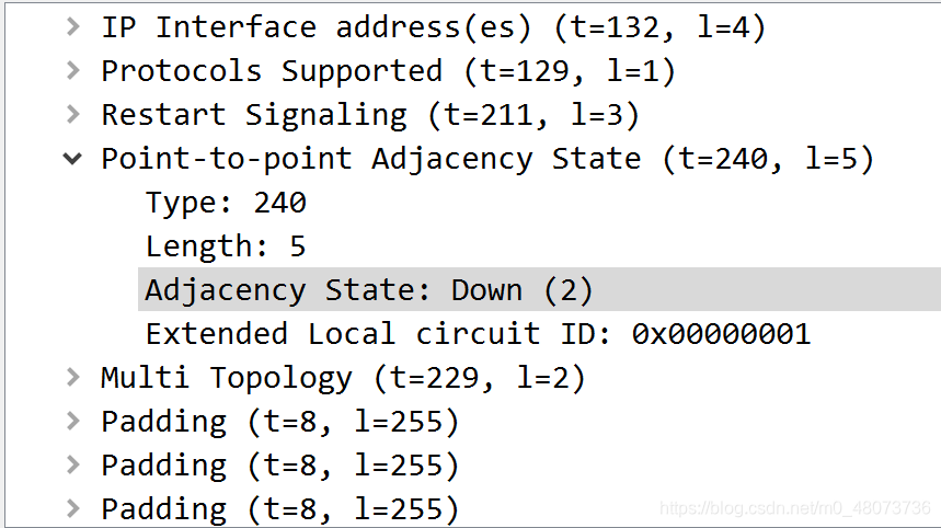 一端为3way,一端为2way时,3way一方发送tlv240时包里面没有邻居信息,并且状态为down