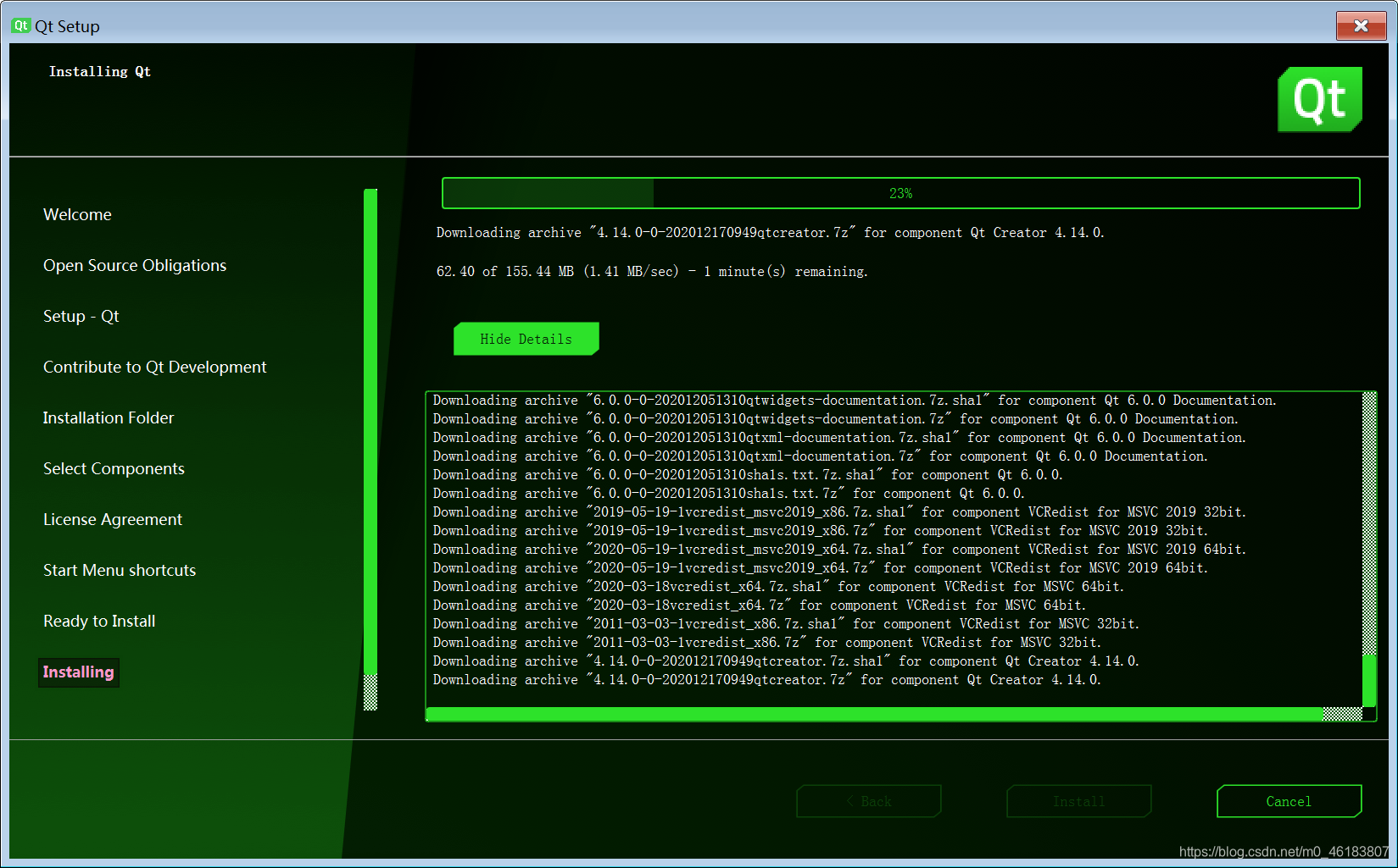 【Installing】向导窗口