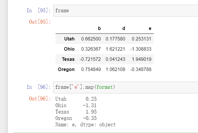 Python—Pandas学习之【DataFrame的apply函数、applymap函数】以及【Series的map函数】