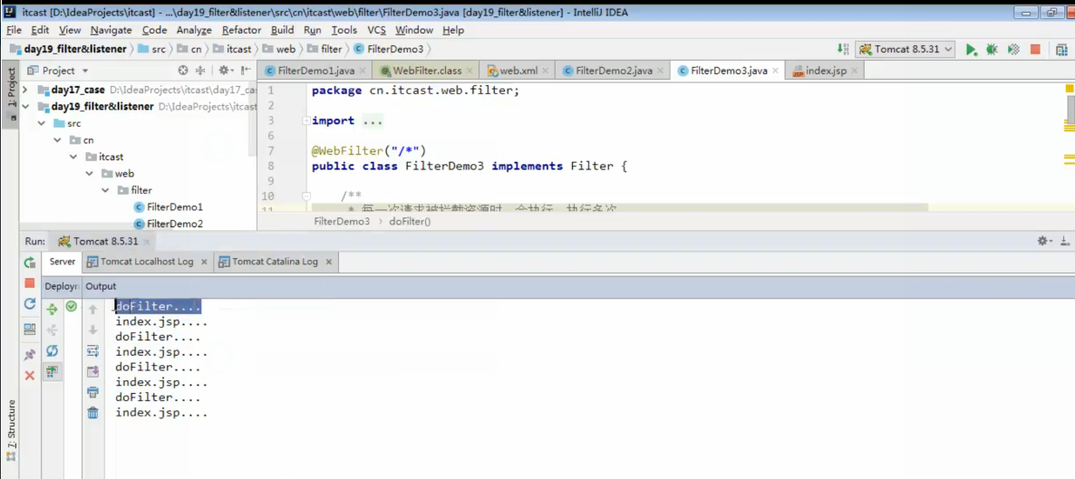JavaEE之Filter过滤器、登录状态验证、敏感词汇过滤