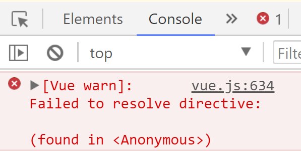 Vue报错：Failed To Resolve Directive: (found In ＜Anonymous＞)_failed To ...