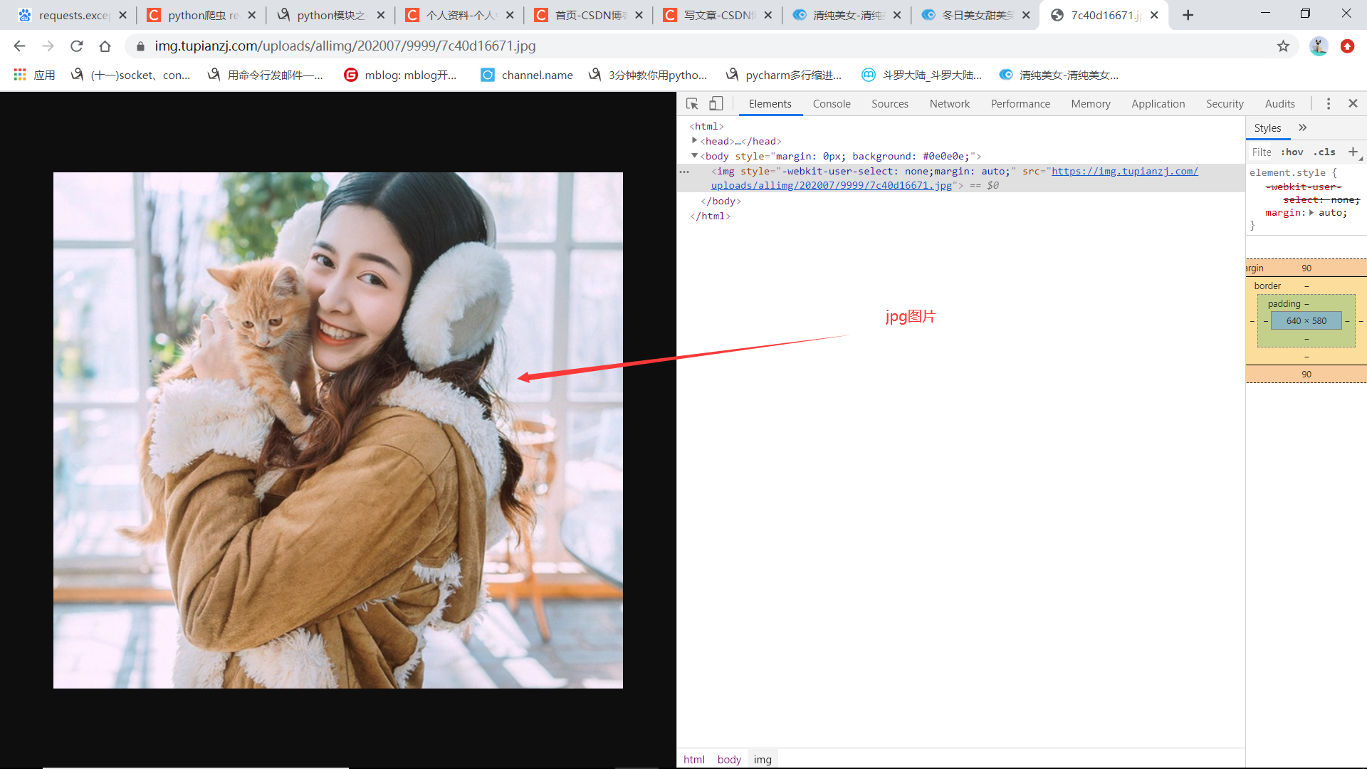 【爬虫实战】手把手教你使用python爬取美女图片_影刃南墙的博客-csdn