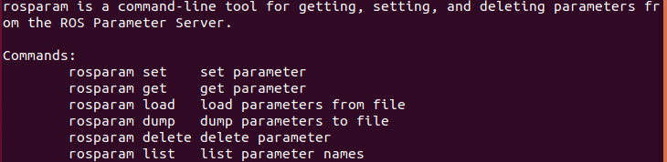 rosparam -h