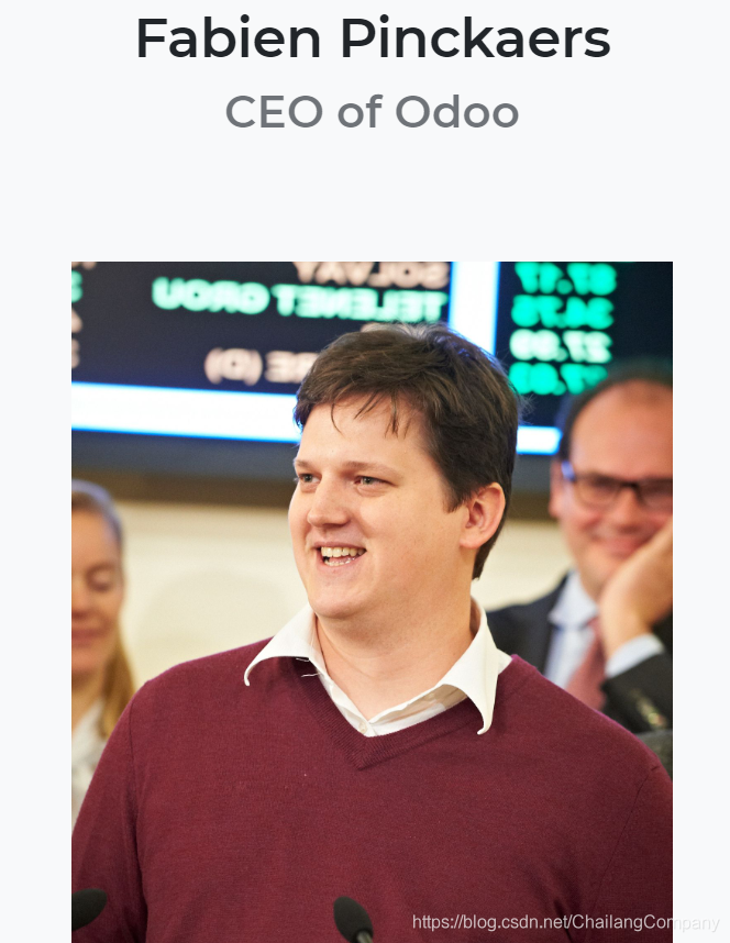 Fabien Pinckaers CEO of Odoo