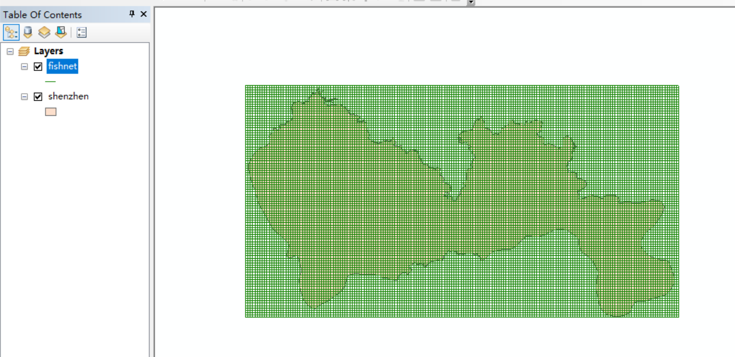ARCGIS怎么在地图上绘制长宽500m*500m的fishnet