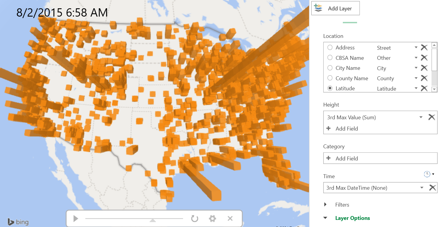 用excel玩转三维地球