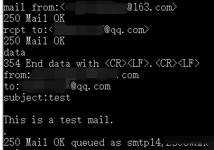 windows10cmd中测试qq邮箱smtp服务