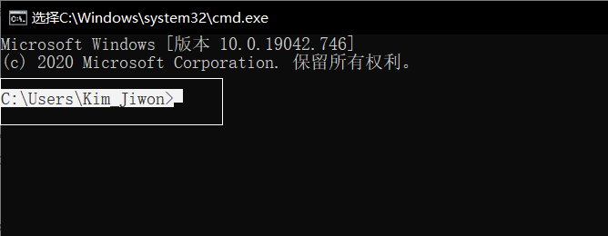 我这里显示的是C:\Users\Kim_Jiwon