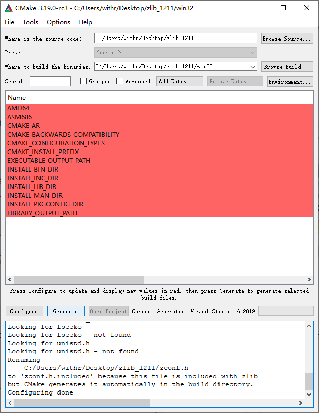 Windows下ZLib的编译（使用VS2019）_windows zlib.hCSDN博客