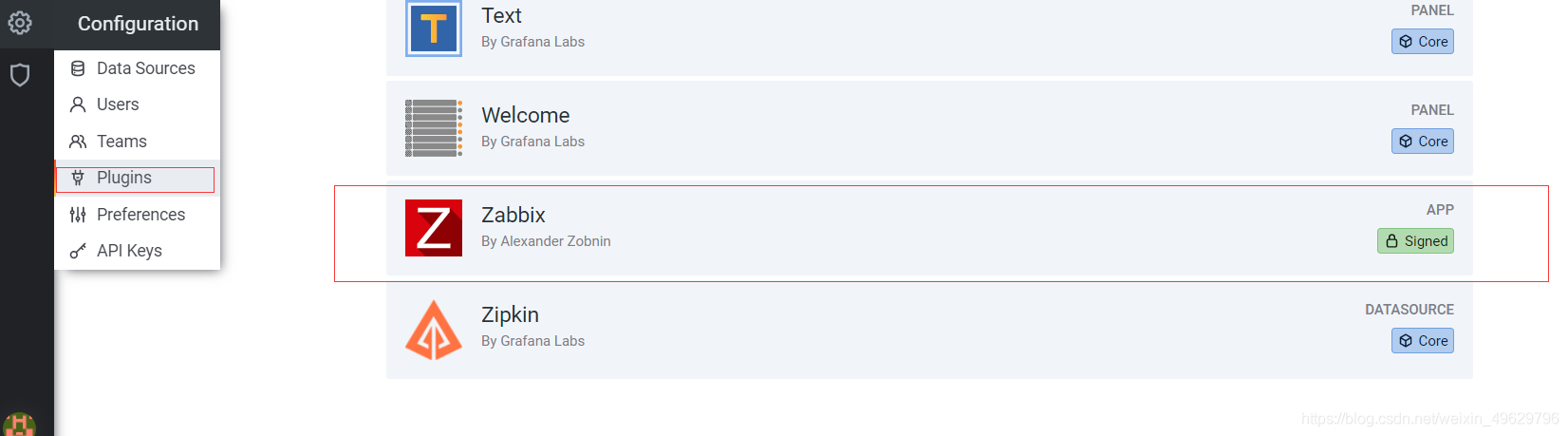 zabbix 플러그인 시작