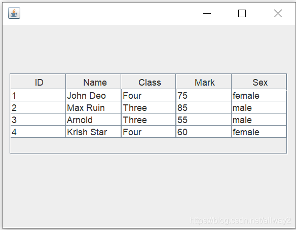 Jtable中显示mysql记录jtable获取mysql Csdn博客 8045