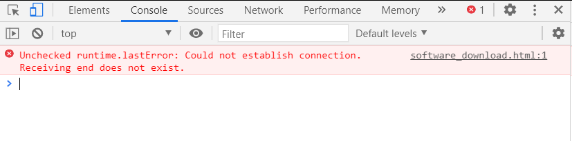 Unchecked runtime lasterror could not establish connection receiving end does not exist что это