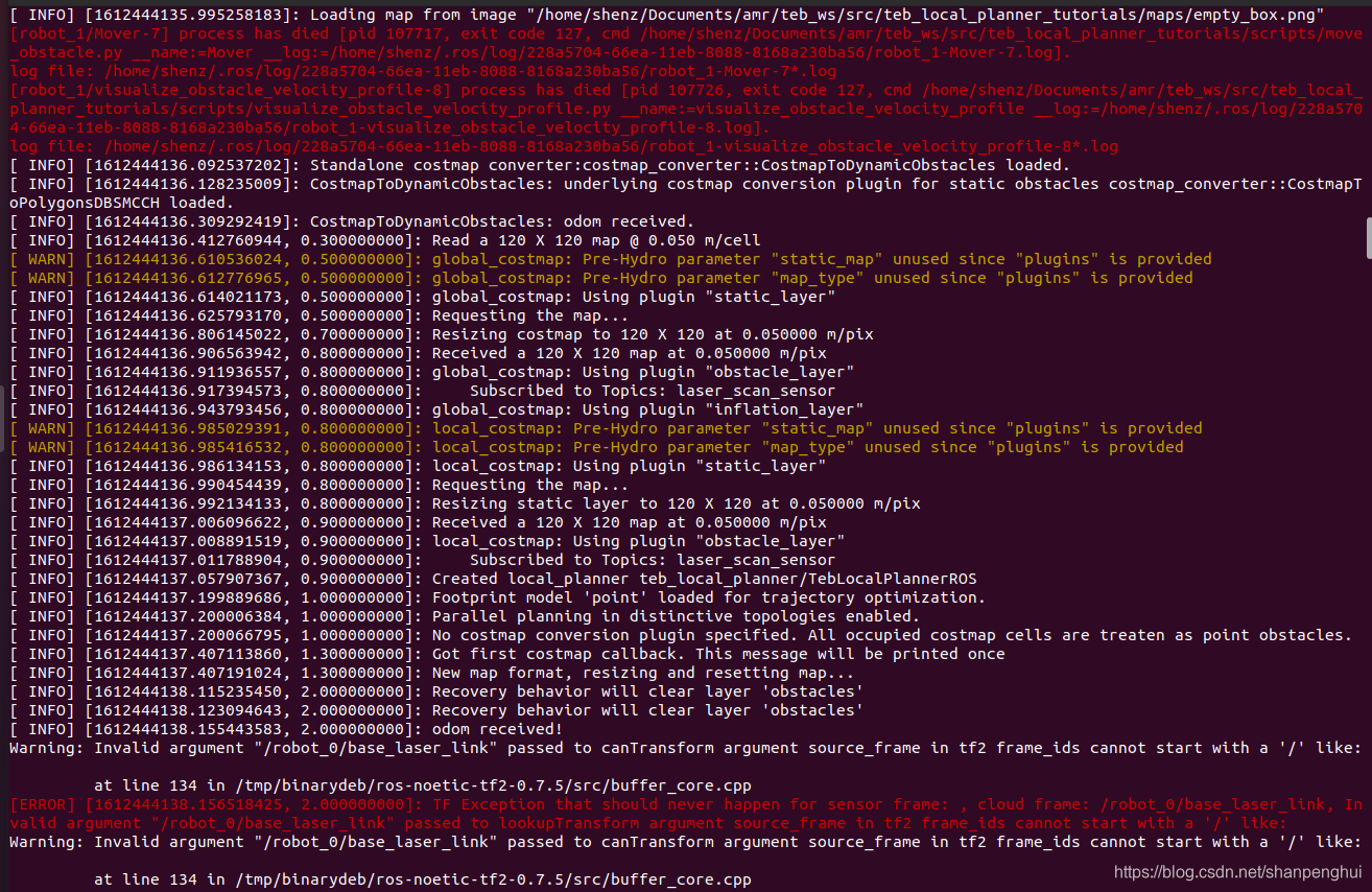 Linux Teb teb 安装及使用 teb local planner and tutorials intall from source Ubuntu20 ...