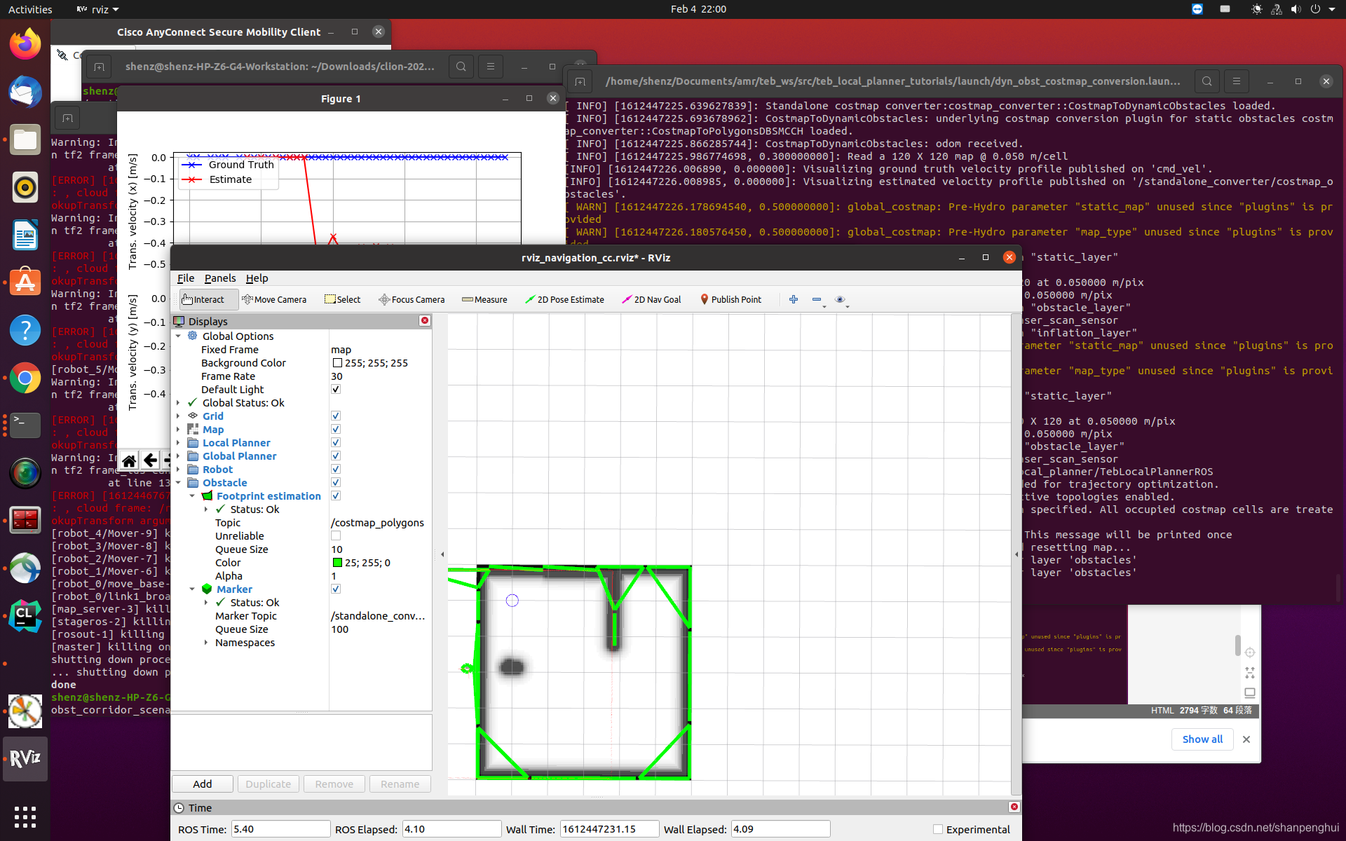 Linux Teb teb 安装及使用 teb local planner and tutorials intall from source Ubuntu20 ...