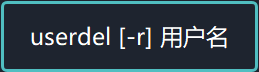 userdel [-r] 用户名