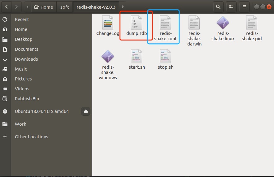 dump.rdb文件是源redis保存的数据库快照，redis-snake.conf数据导入规则配置文件