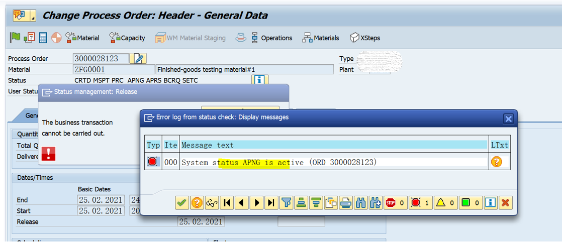 SAP COR2下达工单，报错 System status APNG is active 之对策_sap system status assb ...