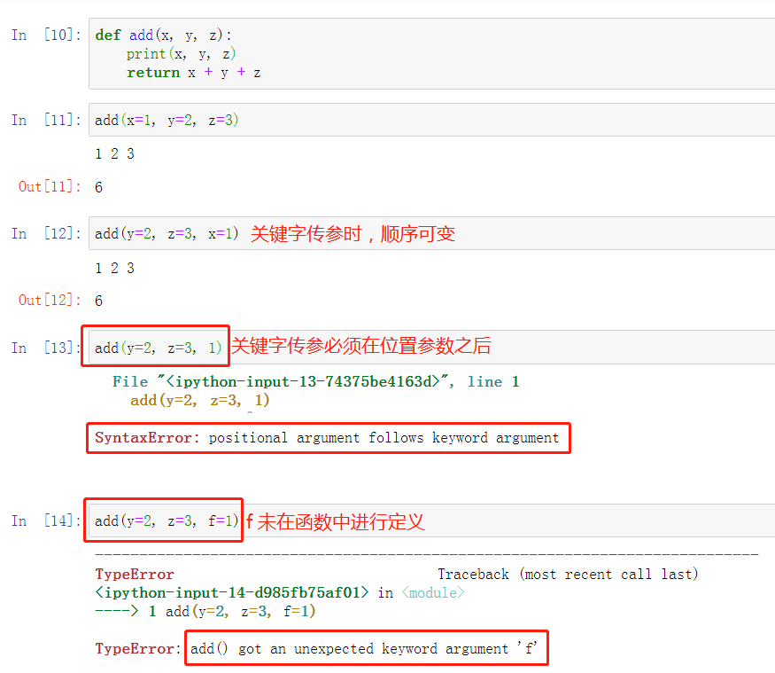 关键字传参示例图