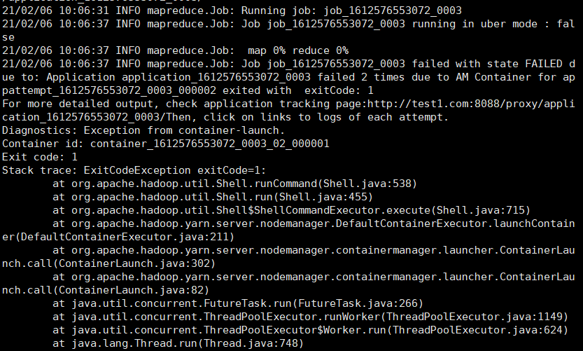 Application application xxx failed 2 times due to AM Container for appattempt_xxx exited with
