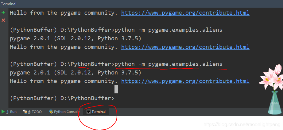 Python游戏开发入门1 Pygame最小开发框架 Moonlightpeng的博客 Csdn博客 Python游戏开发框架