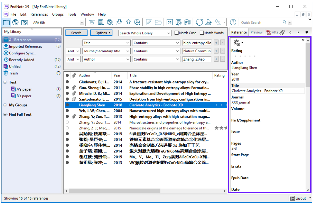 EndNote X9导入文献的5种方式