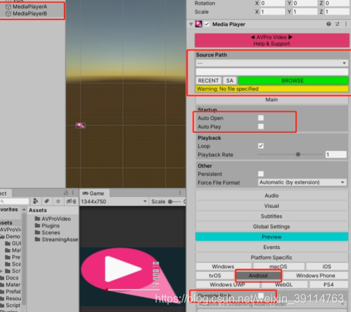 unity骚操作之: 解决AVPro Video在安卓移动端播放不了SteramAssecting里面的视频 或者 URL视频