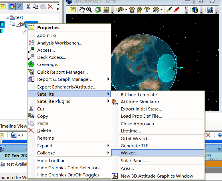 MATLAB and STK interconnection 42 Create a constellation (Walker