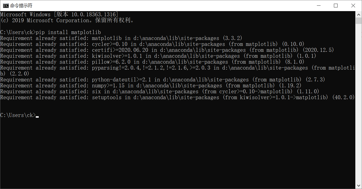 ModuleNotFoundError: No Module Named ‘matplotlib‘问题_modulenotfounderror ...