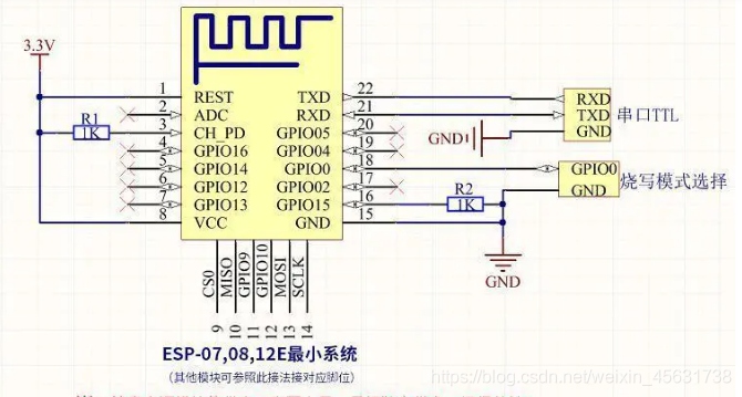 esp12f烧录接线图片