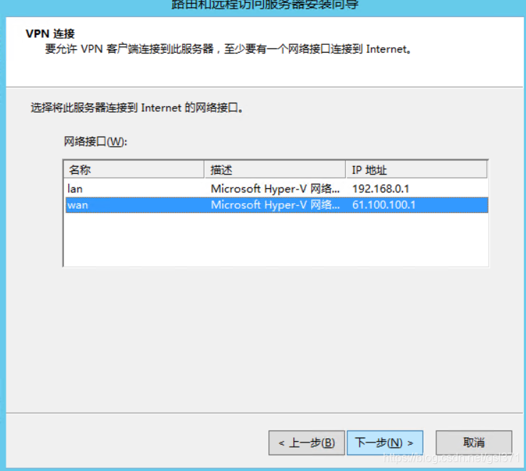 Win2012 VPN服务器配置示意图