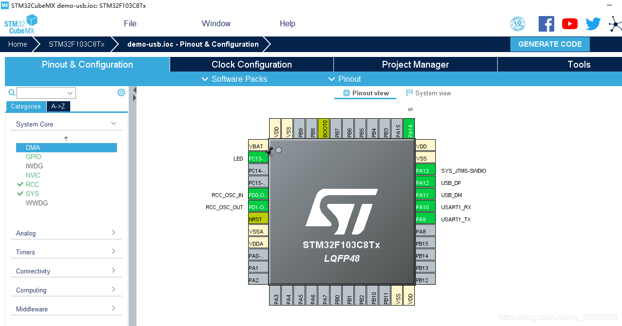 Cubemx配置stm32的usb Hid记录stm32实现hid记录器 Csdn博客 9949