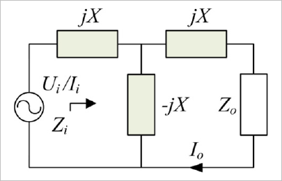 ▲ Diagram of symmetrical T-compensated network