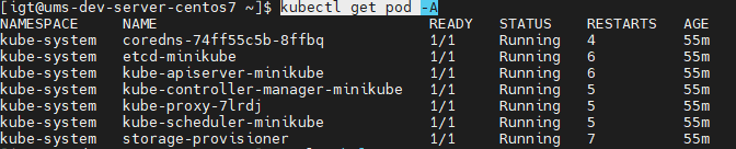 kubectl get pod 的运行结果