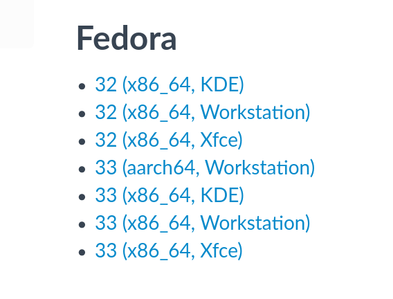 fedora下载中的kde、xfce、workstation区别