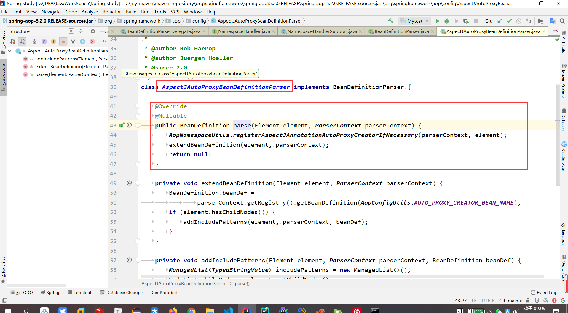 Spring源码学习(十八)---基于注解配置Aop的aspectj-autoproxy解析_aop:aspectj-autoproxy-CSDN博客