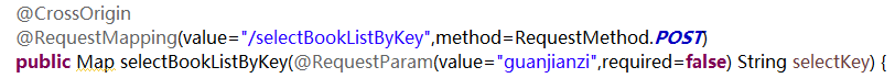 其中，value请求中传入参数的名称，required：该参数是否为必传项。默认是true，表示请求中一定要传入对应的参数，否则会报404错误，如果设置为false时，当请求中没有此参数，将会默认为null