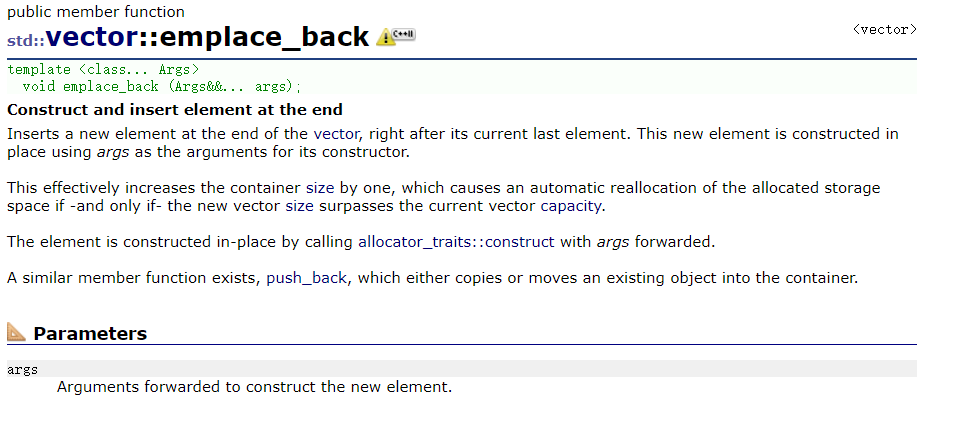 矩阵转置emplaceback函数