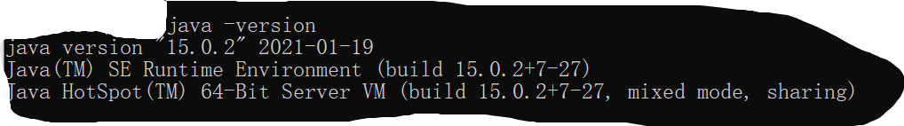 图1-2-2：Java版本查询